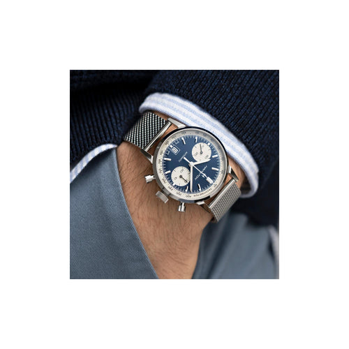 Hamilton American Classic Intra-Matic Auto Chrono Blue on Mesh Bracelet