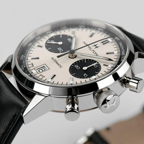 Hamilton American Classic Intra-Matic Auto Chrono on Leather