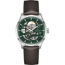 Load image into Gallery viewer, Hamilton Jazzmaster Skeleton Auto Green on Leather 40mm