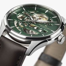 Load image into Gallery viewer, Hamilton Jazzmaster Skeleton Auto Green on Leather 40mm