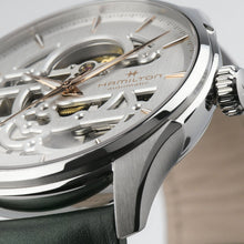 Load image into Gallery viewer, Hamilton Jazzmaster Skeleton Auto White on Leather 40mm