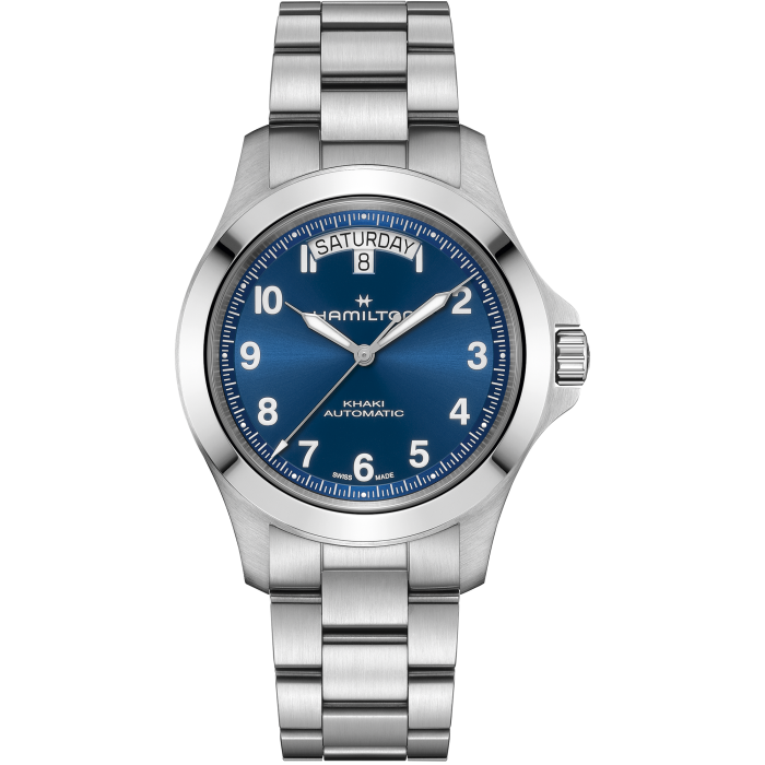 Hamilton Khaki Field King Auto Day-Date Blue on Bracelet