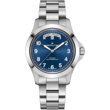 Load image into Gallery viewer, Hamilton Khaki Field King Auto Day-Date Blue on Bracelet