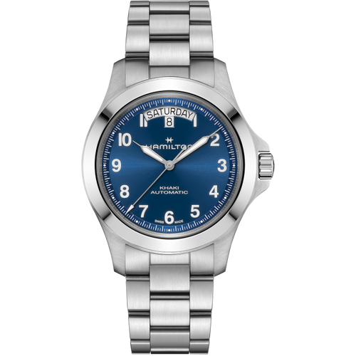 Hamilton Khaki Field King Auto Day-Date Blue on Bracelet