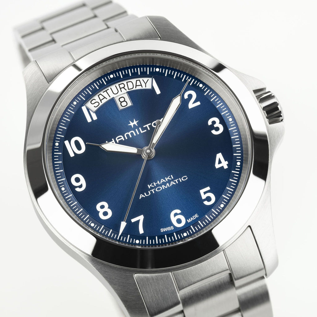 Hamilton Khaki Field King Auto Day-Date Blue on Bracelet
