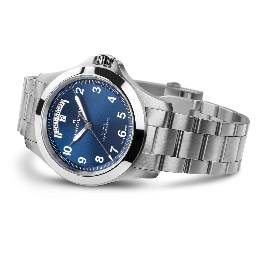 Hamilton Khaki Field King Auto Day-Date Blue on Bracelet
