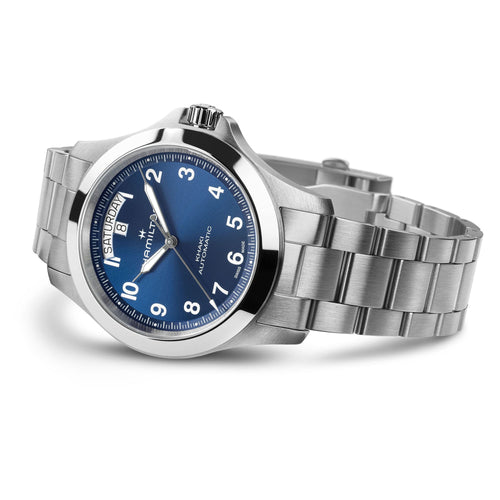 Hamilton Khaki Field King Auto Day-Date Blue on Bracelet