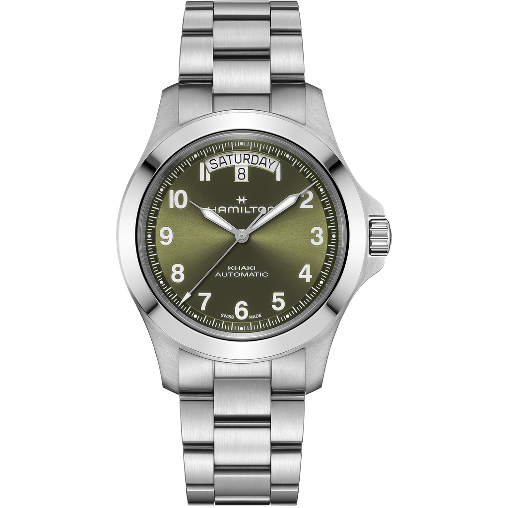 Hamilton Khaki Field King Auto Day-Date Green on Bracelet