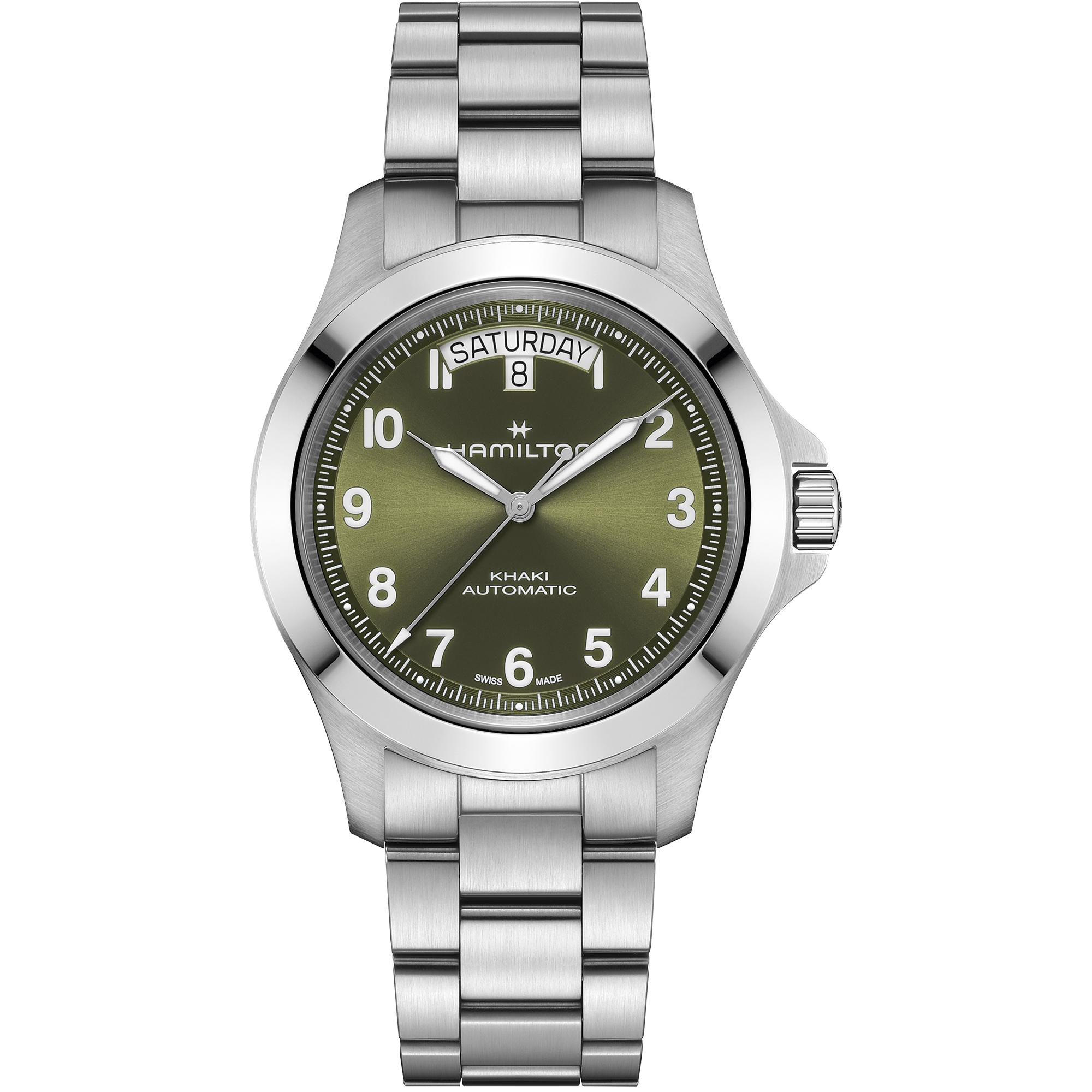 Hamilton Khaki Field King Auto Day-Date Green on Bracelet – Wamada