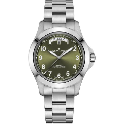 Hamilton Khaki Field King Auto Day-Date Green on Bracelet