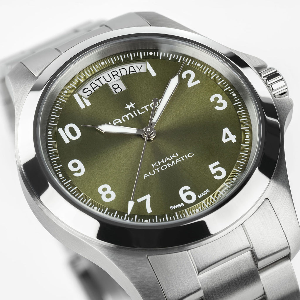 Hamilton Khaki Field King Auto Day-Date Green on Bracelet