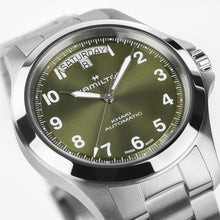 Load image into Gallery viewer, Hamilton Khaki Field King Auto Day-Date Green on Bracelet