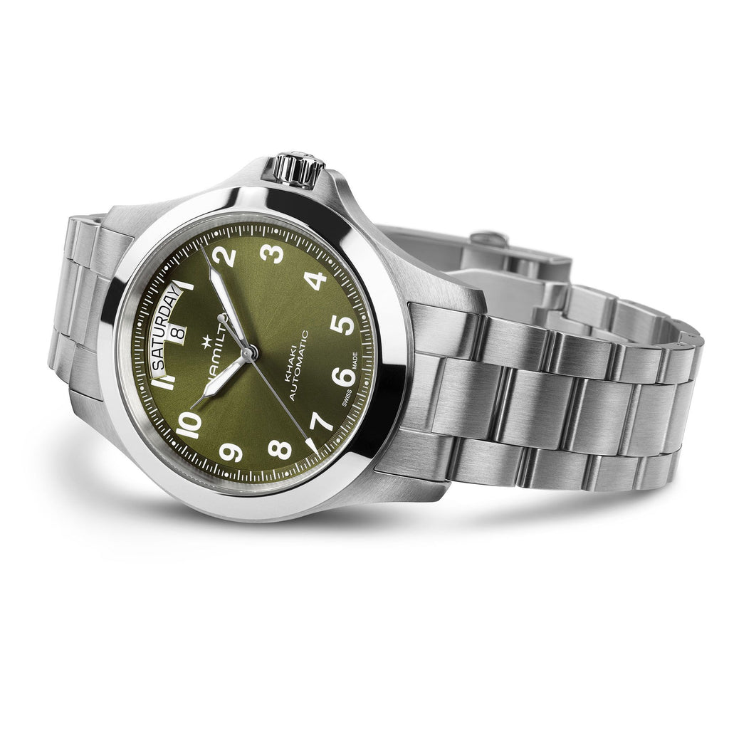Hamilton Khaki Field King Auto Day-Date Green on Bracelet