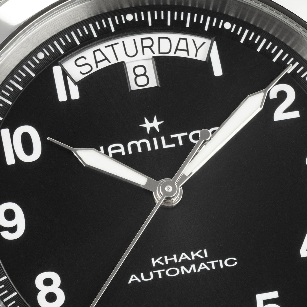 Hamilton Khaki Field King Day-Date Auto Black on Leather