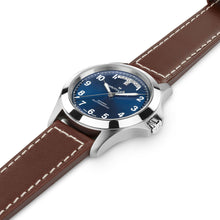 Load image into Gallery viewer, Hamilton Khaki Field King Auto Day-Date Blue on leather strap