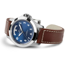 Load image into Gallery viewer, Hamilton Khaki Field King Auto Day-Date Blue on leather strap