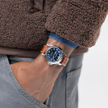 Load image into Gallery viewer, Hamilton Khaki Field King Auto Day-Date Blue on leather strap