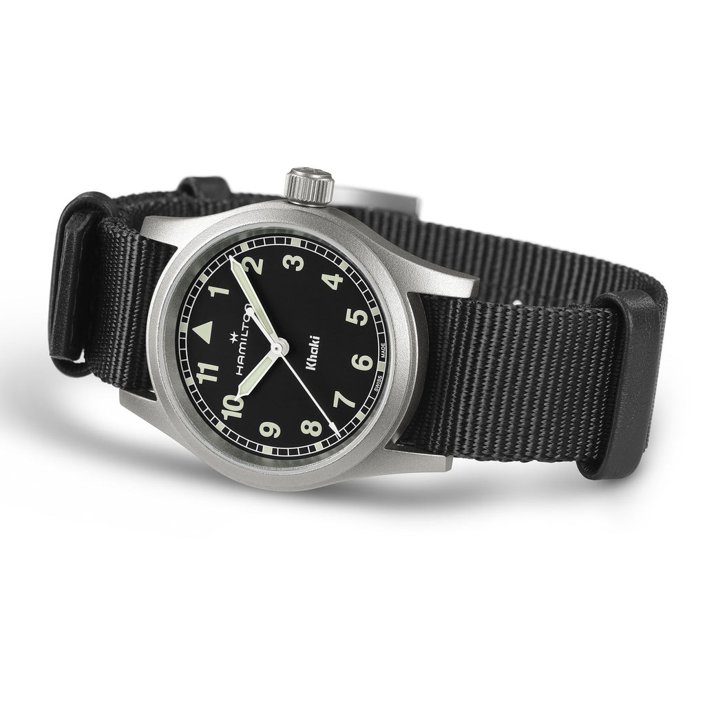 Hamilton Khaki Field Quartz 33mm Black on Black Nato Wamada Jewellery