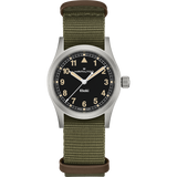 Hamilton Khaki Field Quartz 33mm Black on Green Nato