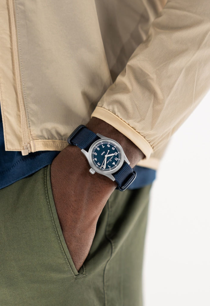 Hamilton Khaki Field Quartz 33mm Blue on Blue Nato