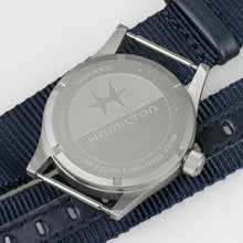 Load image into Gallery viewer, Hamilton Khaki Field Quartz 33mm Blue on Blue Nato