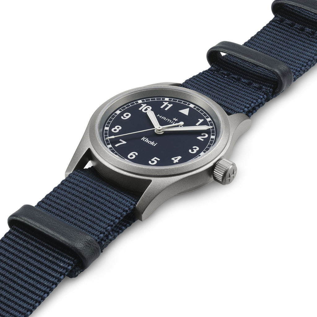 Hamilton Khaki Field Quartz 33mm Blue on Blue Nato