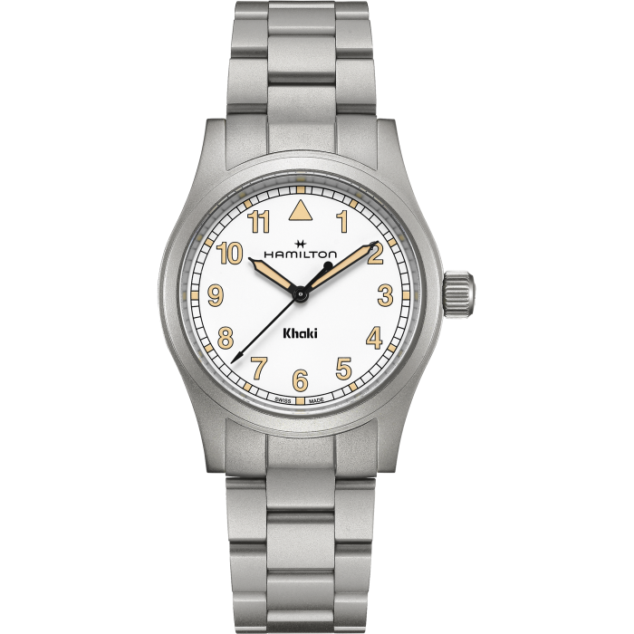 Hamilton Khaki Field Quartz 38mm White on Bracelet