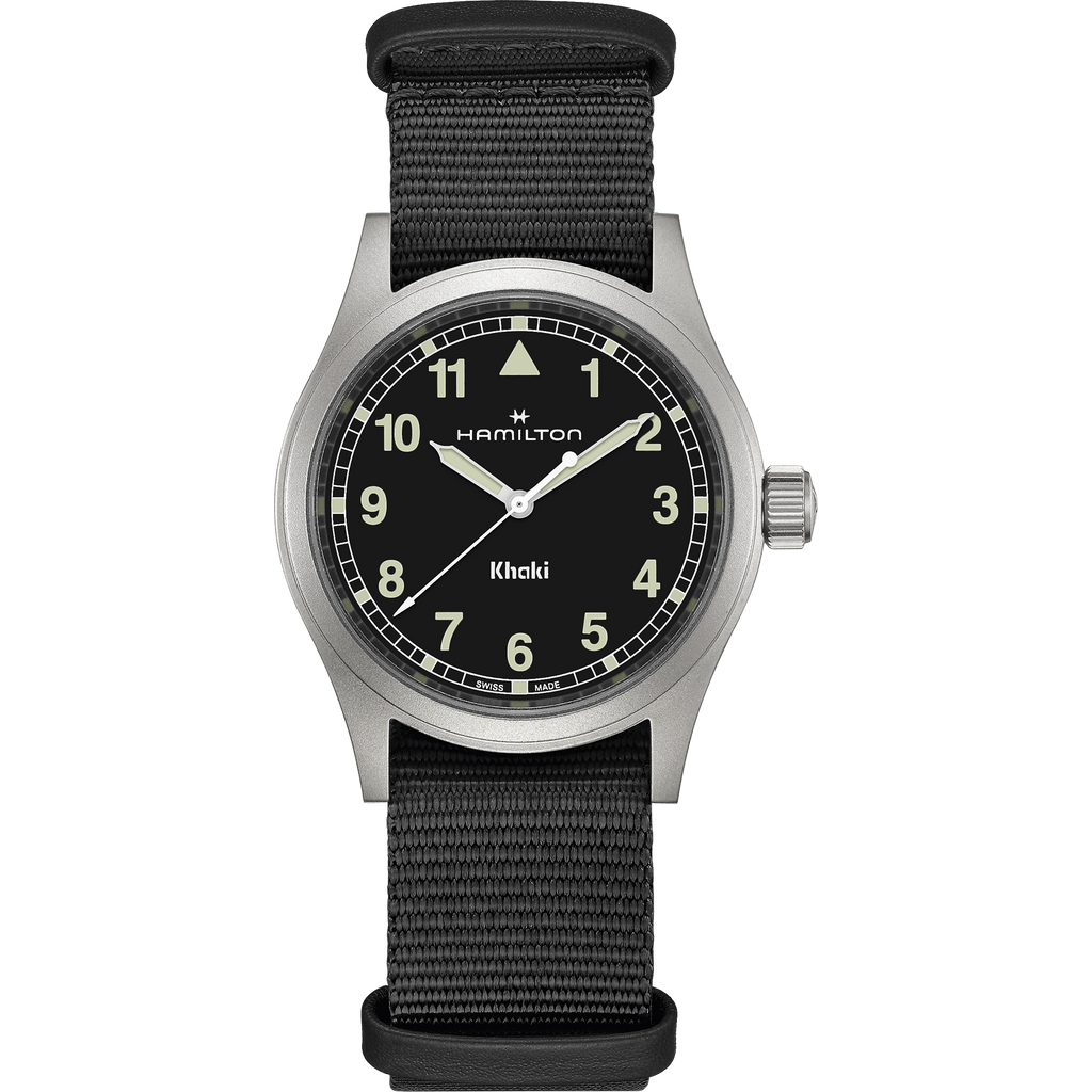 Hamilton Khaki Field Quartz 38mm Black on Black Nato