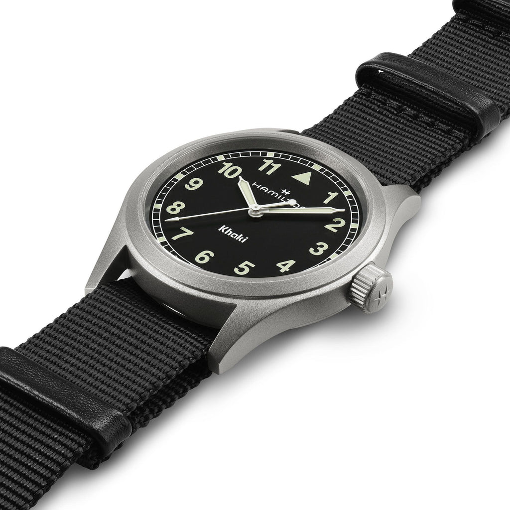 Hamilton Khaki Field Quartz 38mm Black on Black Nato