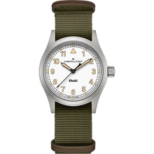 Load image into Gallery viewer, Hamilton Khaki Field Quartz 38mm White on Green Nato