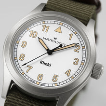 Load image into Gallery viewer, Hamilton Khaki Field Quartz 38mm White on Green Nato