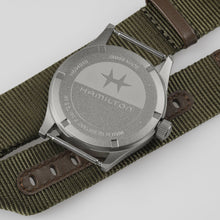 Load image into Gallery viewer, Hamilton Khaki Field Quartz 38mm White on Green Nato