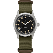 Load image into Gallery viewer, Hamilton Khaki Field Quartz 38mm Black on Green Nato