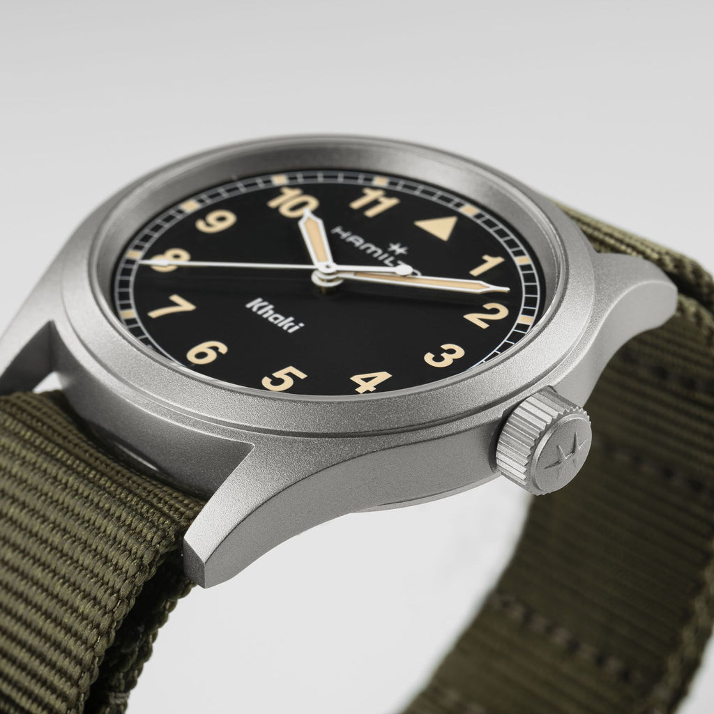 Hamilton Khaki Field Quartz 38mm Black on Green Nato