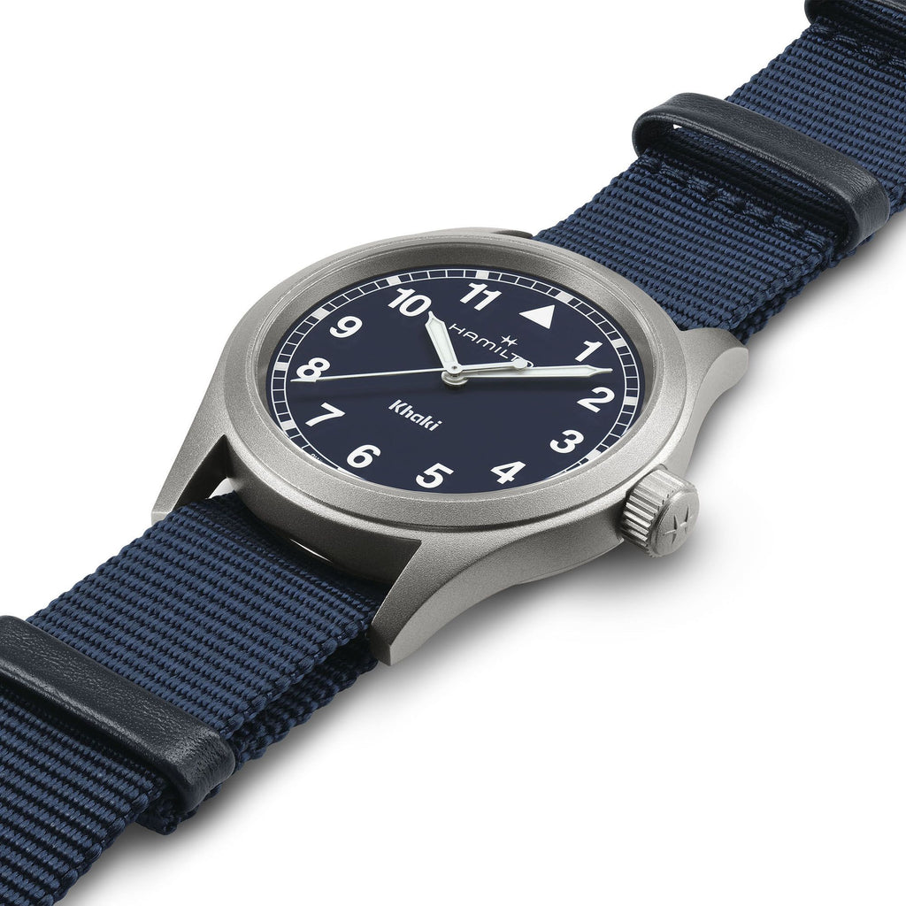 Hamilton Khaki Field Quartz 38mm Blue on Blue Nato