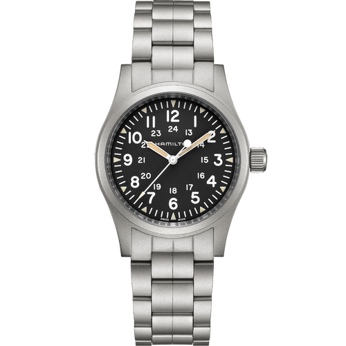 Hamilton Khaki Field Mechanical 38mm black on Bracelet