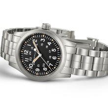 Load image into Gallery viewer, Hamilton Khaki Field Mechanical 38mm black on Bracelet