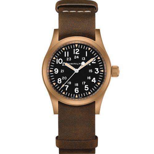 Hamilton Khaki Field Mechanical Bronze on Leather