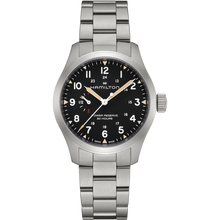 Load image into Gallery viewer, Hamilton Khaki Field Mechanical Power Reserve Black on Bracelet 40mm