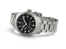 Load image into Gallery viewer, Hamilton Khaki Field Mechanical Power Reserve Black on Bracelet 40mm