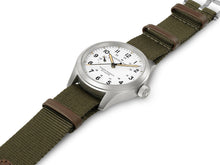 Load image into Gallery viewer, Hamilton Khaki Field Mechanical Power Reserve White on Nato Textile Strap 40mm