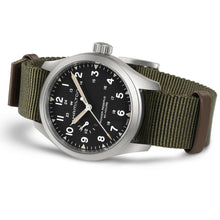 Load image into Gallery viewer, Hamilton Khaki Field Mechanical Power Reserve Black on Nato Textile Strap 40mm