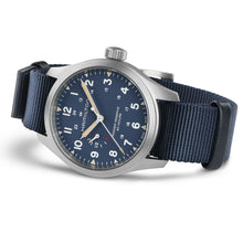 Load image into Gallery viewer, Hamilton Khaki Field Mechanical Power Reserve Blue on Nato Textile Strap 40mm