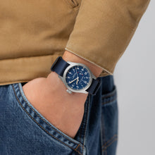 Load image into Gallery viewer, Hamilton Khaki Field Mechanical Power Reserve Blue on Nato Textile Strap 40mm