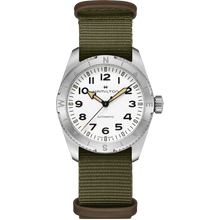 Load image into Gallery viewer, Hamilton Khaki Field Expedition Auto White on Nato 37mm