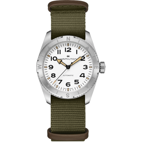 Hamilton Khaki Field Expedition Auto White on Nato 37mm