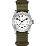 Hamilton Khaki Field Expedition Auto White on Nato 37mm