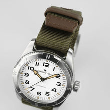 Load image into Gallery viewer, Hamilton Khaki Field Expedition Auto White on Nato 37mm