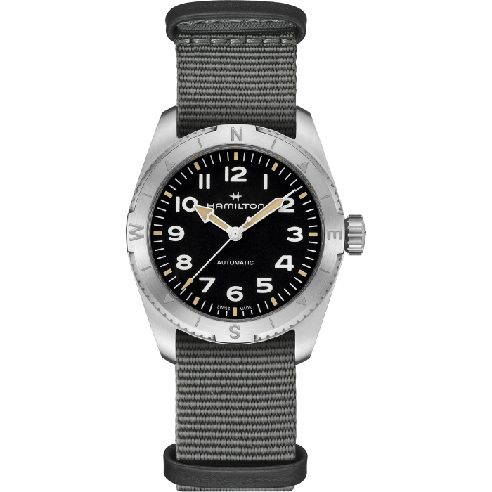 Hamilton Khaki Field Expedition Auto Black on Nato 37mm – Wamada