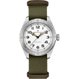 Hamilton Khaki Field Expedition Auto White on Gren Nato 41mm